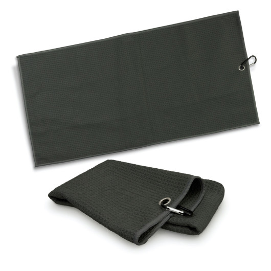 Waffle Golf Towels Black